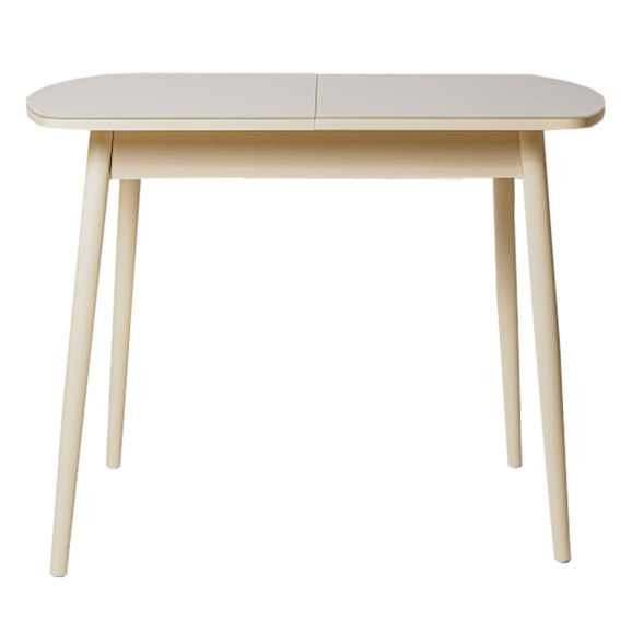 Стол Routine раздвижной со стеклом, кремовый Стол Routine раздвижной со стеклом, кремовый - фото 2