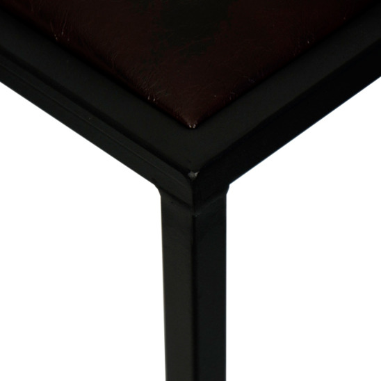 Табурет Лофт-11 М, экокожа BLACK, каркас черный муар Ral 9005 - фото 6