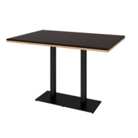 Настоящее фото товара Обеденный стол Нивала, черный, произведённого компанией ChiedoCover