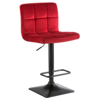 Настоящее фото товара Барный стул РИГА, велюр бордовый, произведённого компанией ChiedoCover