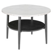 Фотография товара Стол журнальный Eaves, эффект белого мрамора, черный от компании ChiedoCover.