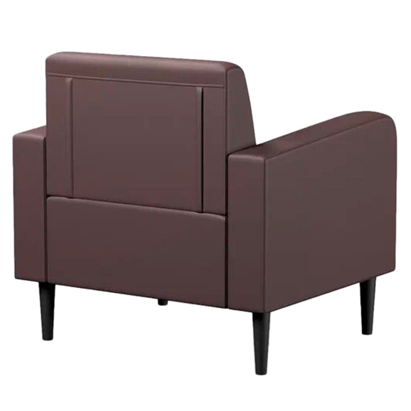 Кресло Папилла, экокожа, коричневый - фото 3