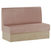 Фотография товара Диван Мистик, велюр Nuvola 62 розовый, ЛДСП Кроношпан Плитторг Дуб Сонома от компании ChiedoCover.