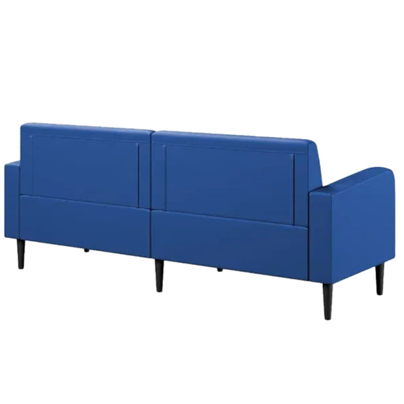 Диван Папилла, экокожа, 182 см, синий - фото 3