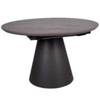 Настоящее фото товара Стол обеденный Rise, эффект серого мрамора, черный, произведённого компанией ChiedoCover