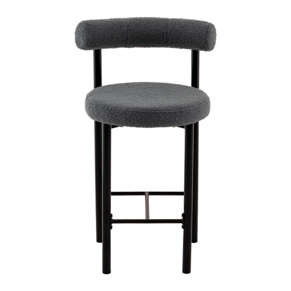Стул полубарный Флорео букле темно-серый Стул полубарный Флорео букле темно-серый - фото 2