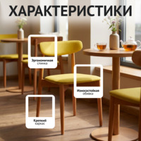 Фотография товара Стул Роквелл-2, мягкая спинка, желтый велюр от компании ChiedoCover.