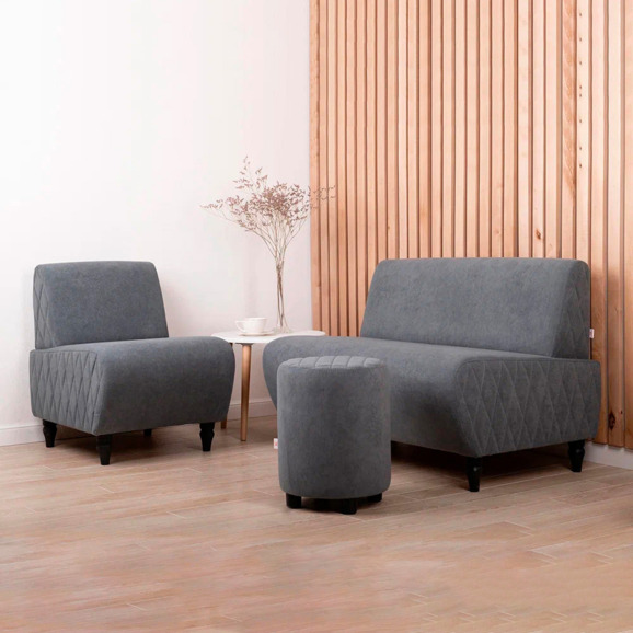 Пуф Тепал, велюр, светло-серый - фото 6