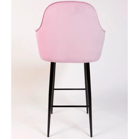 Кресло Сета, барные ножки, сиреневый, черный, велюр - фото 6