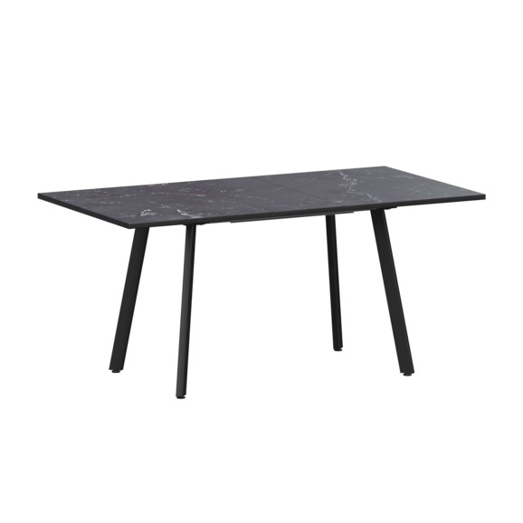 Стол раздвижной Рольф 1100+300 Р20 даркстоун, черный муар - фото 1