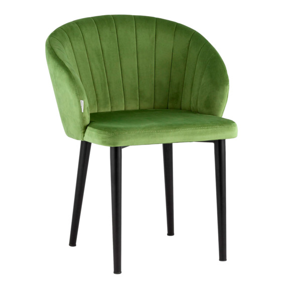 Стул с подлокотниками Шон, велюр травяной Стул с подлокотниками Шон, велюр травяной - фото 1