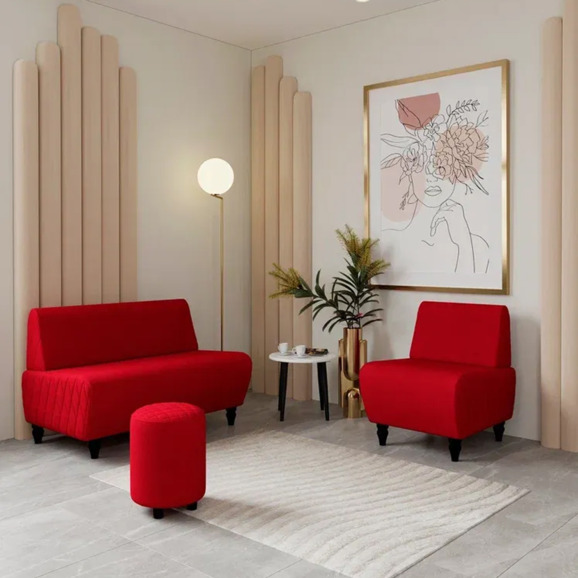 Диван Лотик, велюр, красный - фото 6