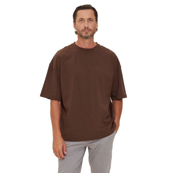 Футболка Oversize Freedom коричневая - фото 1