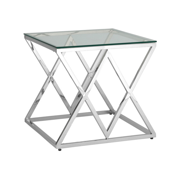 Журнальный стол Инсигния 55 x 55 серебро - фото 1