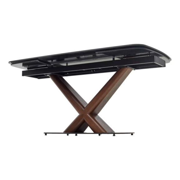 Стол Blanco 160, matt black marble solid ceramic, орех - фото 13