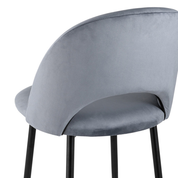 Стул полубарный Меган SN, велюр, серый - фото 6