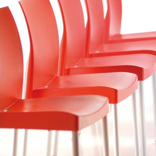 Кресло пластиковое Итинос, красный - фото 2