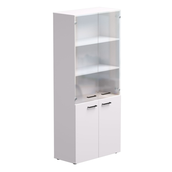 Шкаф комбинированный со стеклом, 800х383х1835 - фото 1