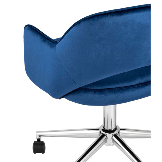 Кресло офисное Кларк велюр синий - фото 5