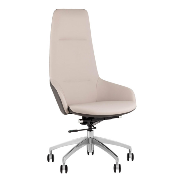 Кресло руководителя TopChairs Soulo светло-серый, серый - фото 1