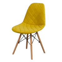 Настоящее фото товара Чехол Е06 на стул Eames, горчичный, произведённого компанией ChiedoCover