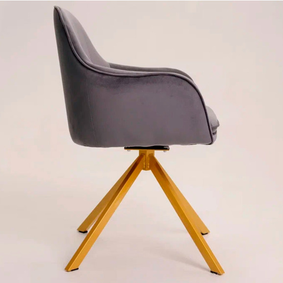 Кресло Сета, пирамида, серый, золотой - фото 6