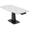 Стол BALDE 140 MATT WHITE MARBLE SOLID CERAMIC / BLACK