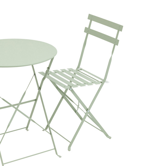  Комплект стола и двух стульев Бистро светло-зеленый - фото 4