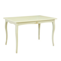 Настоящее фото товара Стол раздвижной Нермани, массив бука, молочный, произведённого компанией ChiedoCover