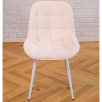 Фотография товара Стул Мускус, металл круглый профиль, букле, бежевый, белый от компании ChiedoCover.