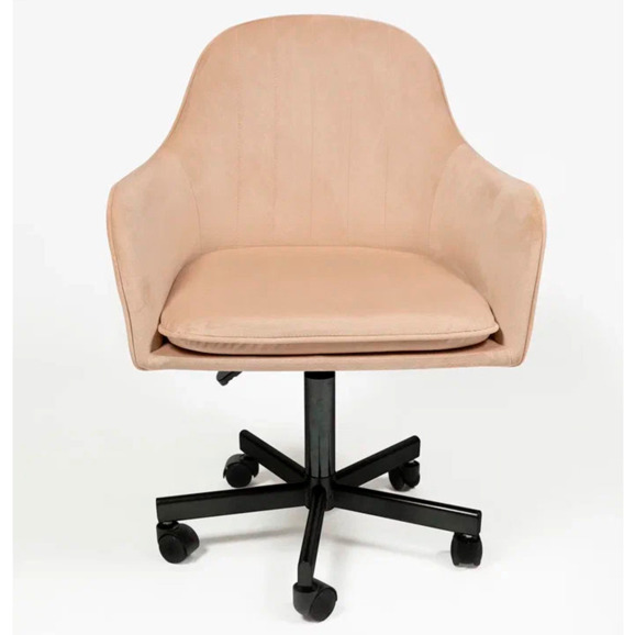 Кресло Сета, пятилучие, бежевый, черный, велюр - фото 2