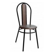 Фотография товара Стул Lorence, каркас черный, экокожа, коричневый от компании ChiedoCover.