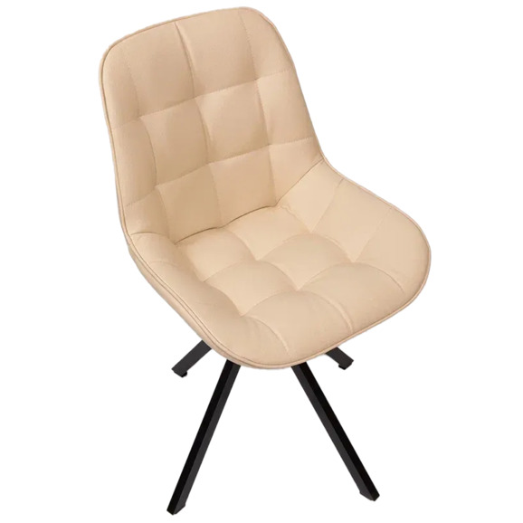 Стул Мускус, пирамида, кожа, бежевый, черный - фото 6