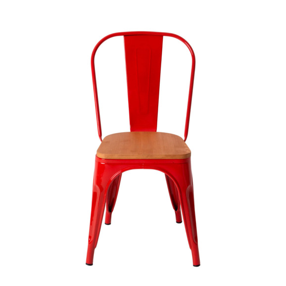 Стул Tolix Wood, красный - фото 2