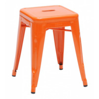 Настоящее фото товара Табурет Tolix, оранжевый, произведённого компанией ChiedoCover