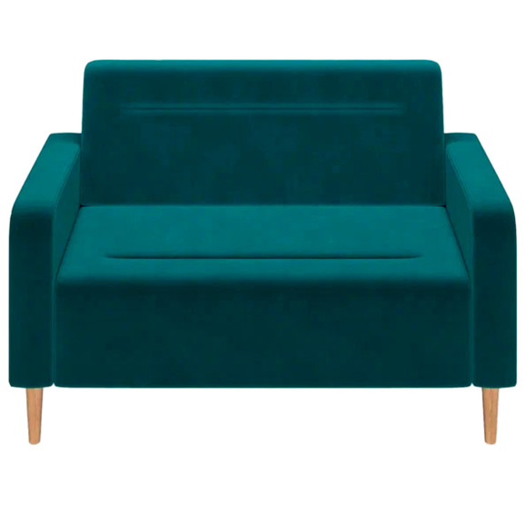 Диван Папилла, велюр, 132 см, изумрудный - фото 2