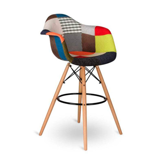 Кресло Eames DAW Барное Patchwork - фото 1