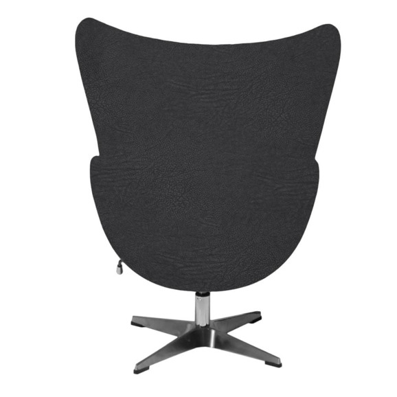 Кресло Egg chair, черный, экокожа - фото 4