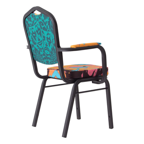 Стул Хит 25 с подлокотниками, каркас черный муар, с принтом Pinky - фото 7