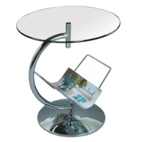 Фотография Столик журнальный Forma, хром, прозрачный от производителя ChiedoCover, картинка продукции, реальное фото товара Настоящее фото товара Столик журнальный Forma, хром, прозрачный, произведённого компанией ChiedoCover