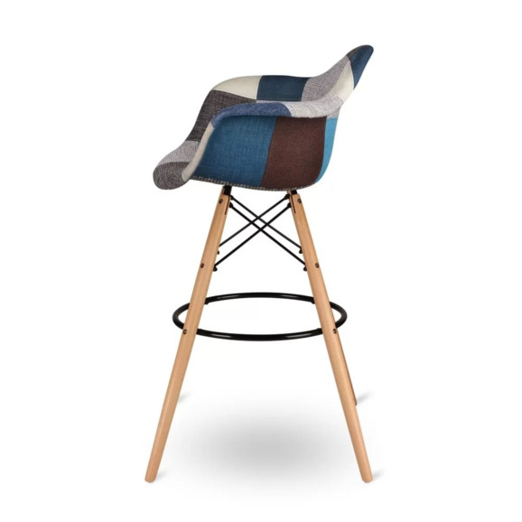  Кресло Eames DAW Барное Patchwork Blue - фото 3