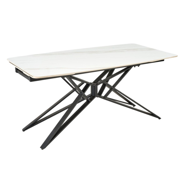 Стол обеденный Being, белый мрамор, черный - фото 1