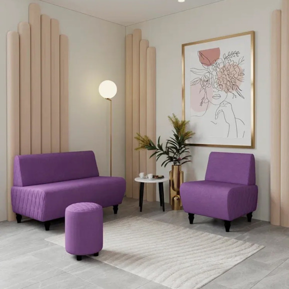 Кресло Лотик велюр, фиолетовый - фото 6
