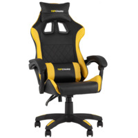 Фотография Кресло спортивное TopChairs MG-7043 черно-жёлтый от производителя ChiedoCover, картинка продукции, реальное фото товара Настоящее фото товара Кресло спортивное TopChairs MG-7043 черно-жёлтый, произведённого компанией ChiedoCover