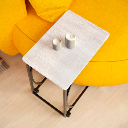 Приставной столик Финика M Дуб винтаж медовый с изгибом - фото 6