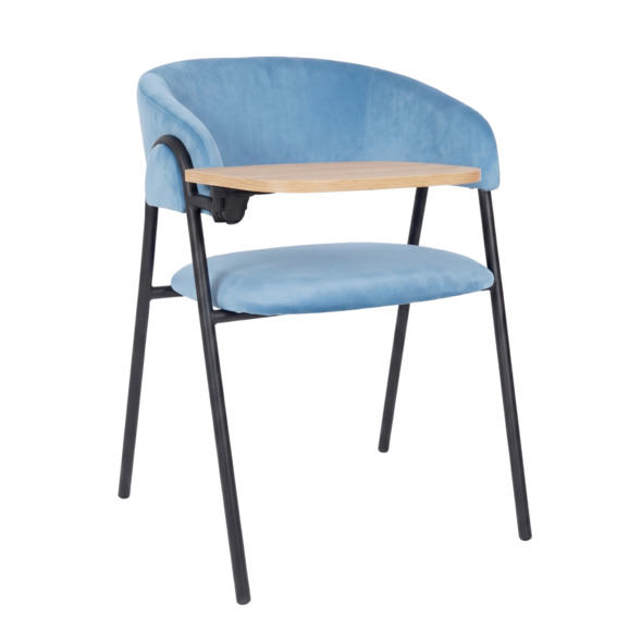 Стул Габана с пюпитром ЛДСП дуб сонома, велюр Велютто 47 - фото 1