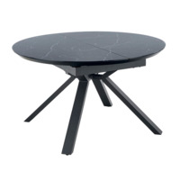 Фотография товара Стол раскладной Chord, черный мрамор, ножки черные от компании ChiedoCover.