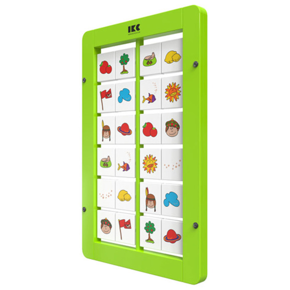 Игровой модуль Memory green blocks, зеленая рама - фото 1