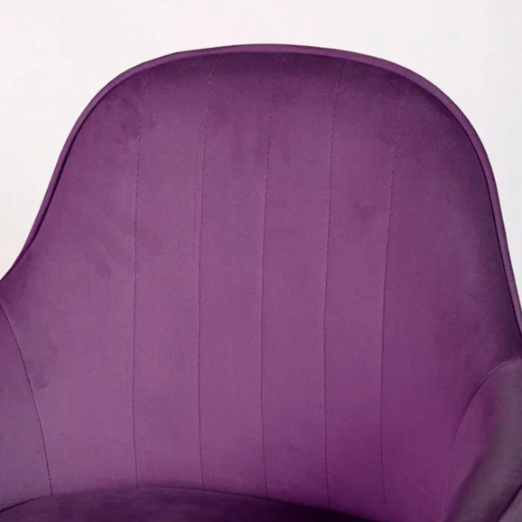 Кресло Сета, барные ножки, фиолетовый, черный, велюр - фото 8