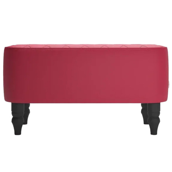 Банкетка Лотик, экокожа, красный Банкетка Лотик, экокожа, красный - фото 2